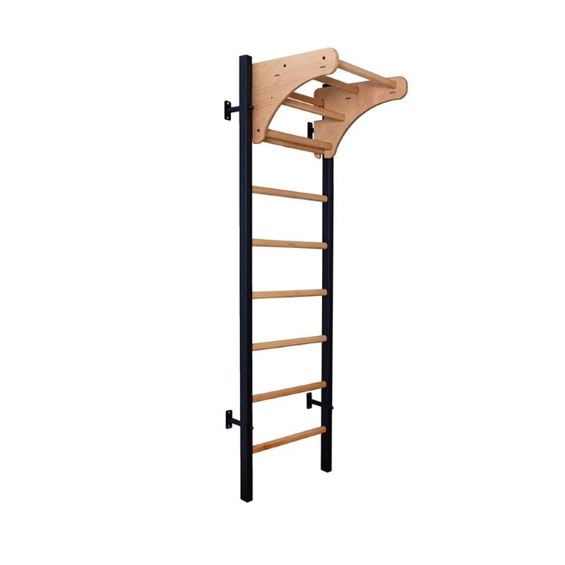 BenchK 211B Wall Bars with Adjustable Pull Up Bar Side View