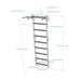 BenchK 721B Wall Bars with Fixed Steel Pull Up Bar with Dimensions