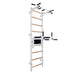 BenchK 722W Wall Bars with Fixed Steel Pull Up Bar with Dip Bar Side View