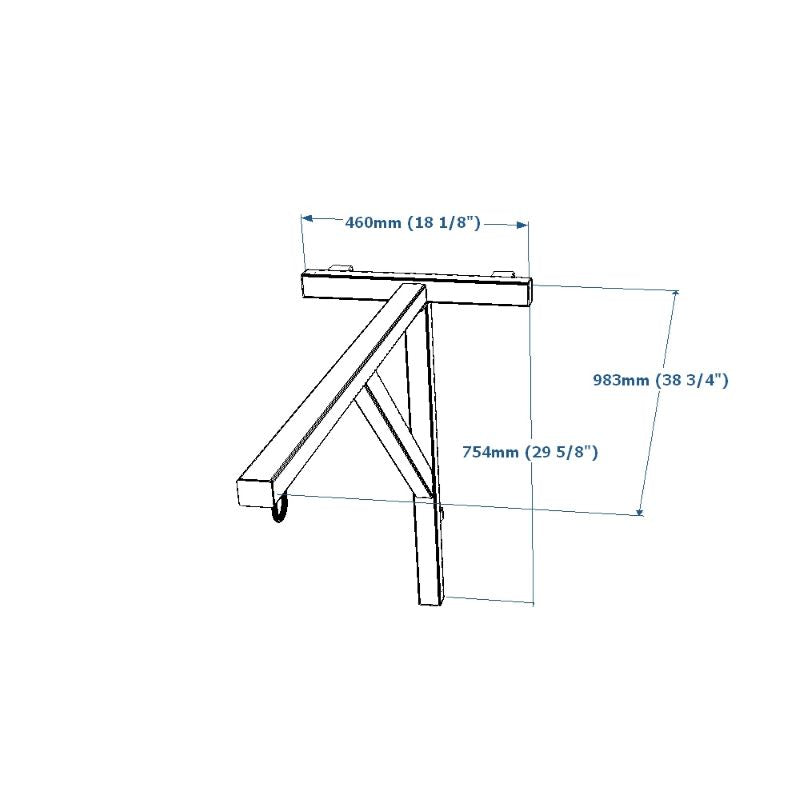 BenchK BBHB Heavy Bag Holder with Dimensions