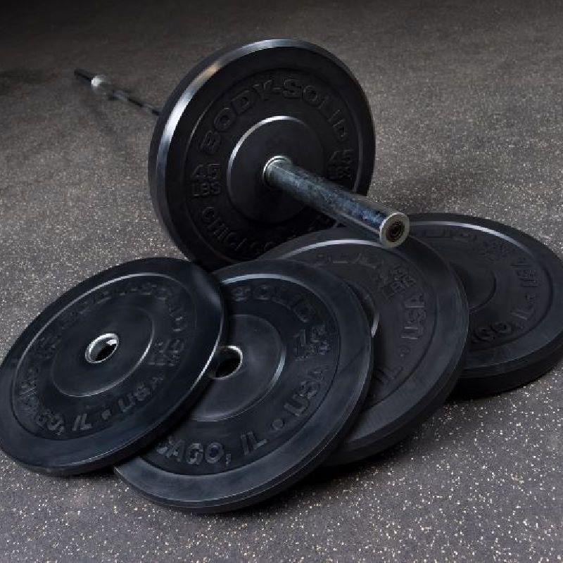 Body Solid Bumper Plates with Bar