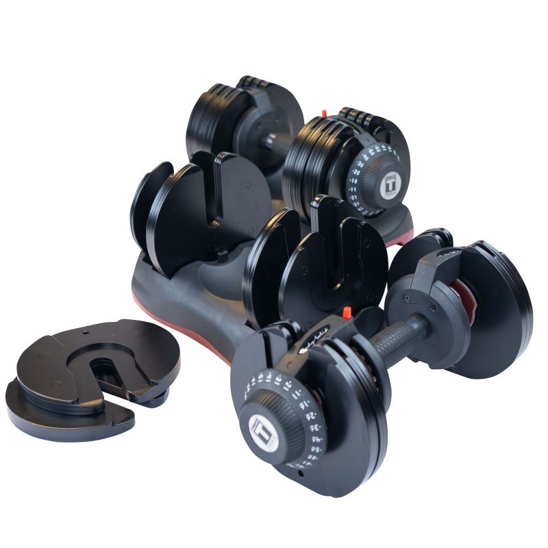 Body Solid SDBX Adjustable Dumbbells Pair Side View