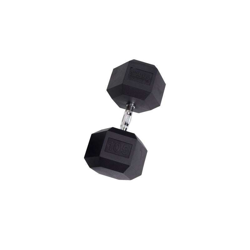 Cast Iron 105LB Dumbbell Front View