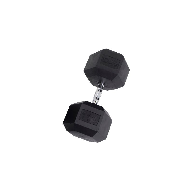 Cast Iron 110LB Dumbbell Front View