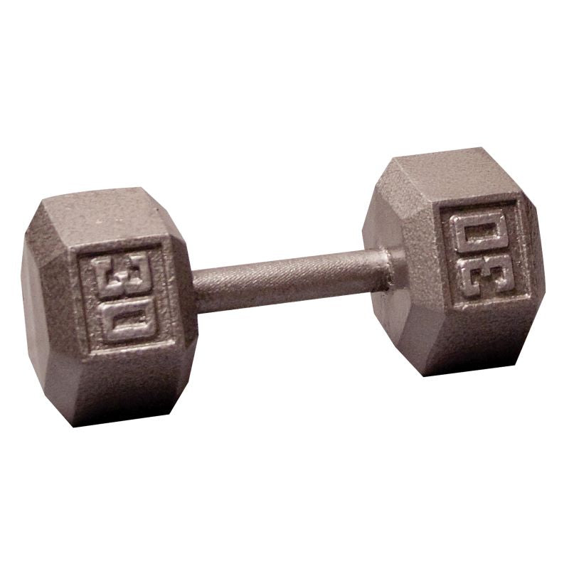 Cast Iron 30LB Dumbbell Front View