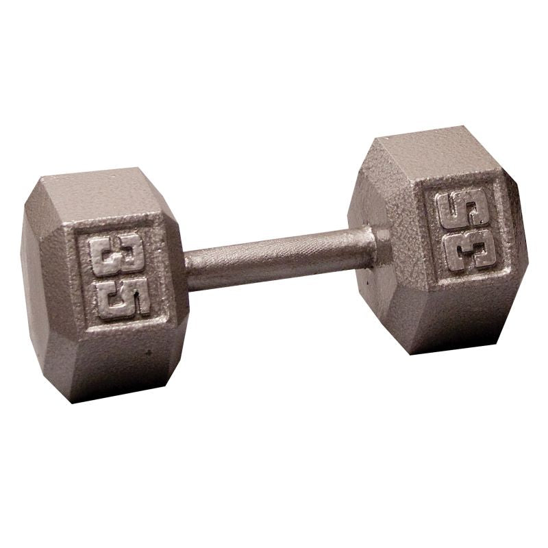 Cast Iron 35LB Dumbbell Front View