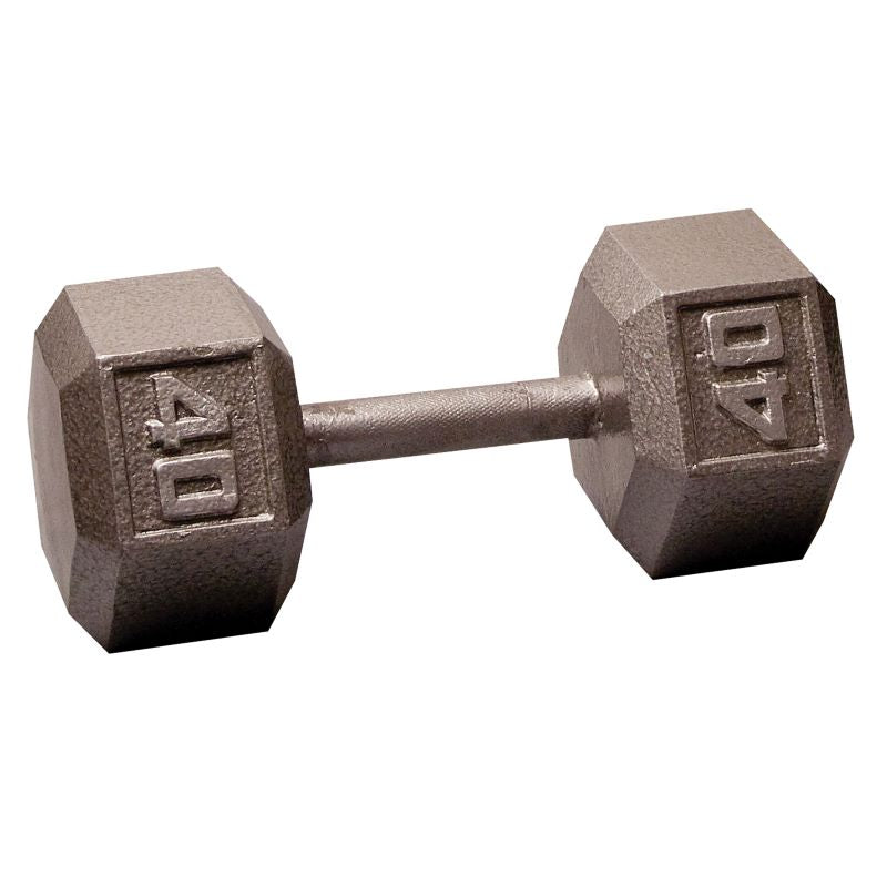 Cast Iron 40LB Dumbbell Front View