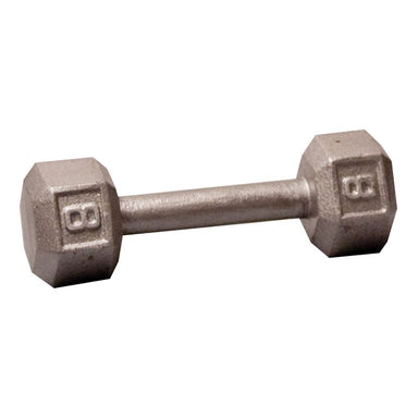 Cast Iron 8LB Dumbbell Front View