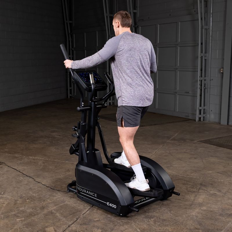 Endurance E400 Elliptical Trainer with Male Model