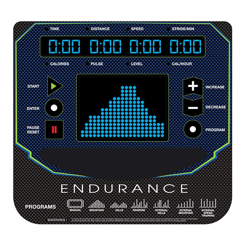 Endurance E5000 Elliptical Trainer Interface View