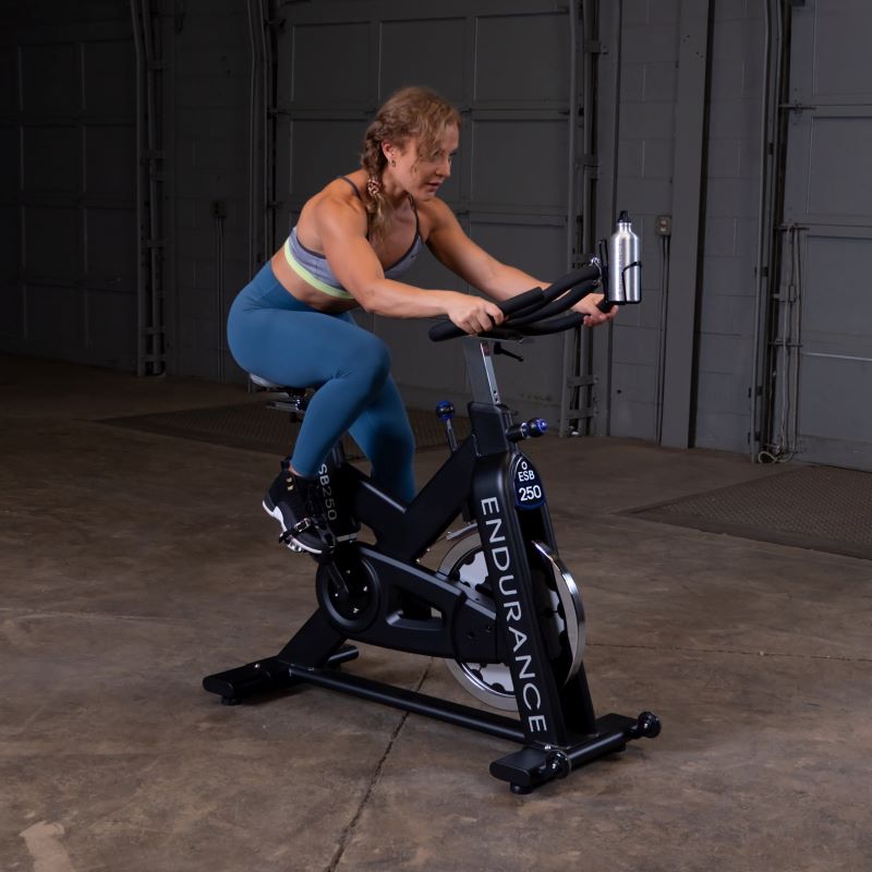 Endurance ESB250 Exercise Bike with Female Model 2