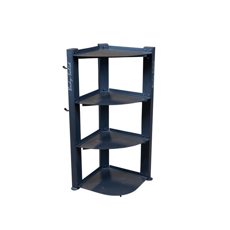 Body Solid Corner Storage Rack Front View