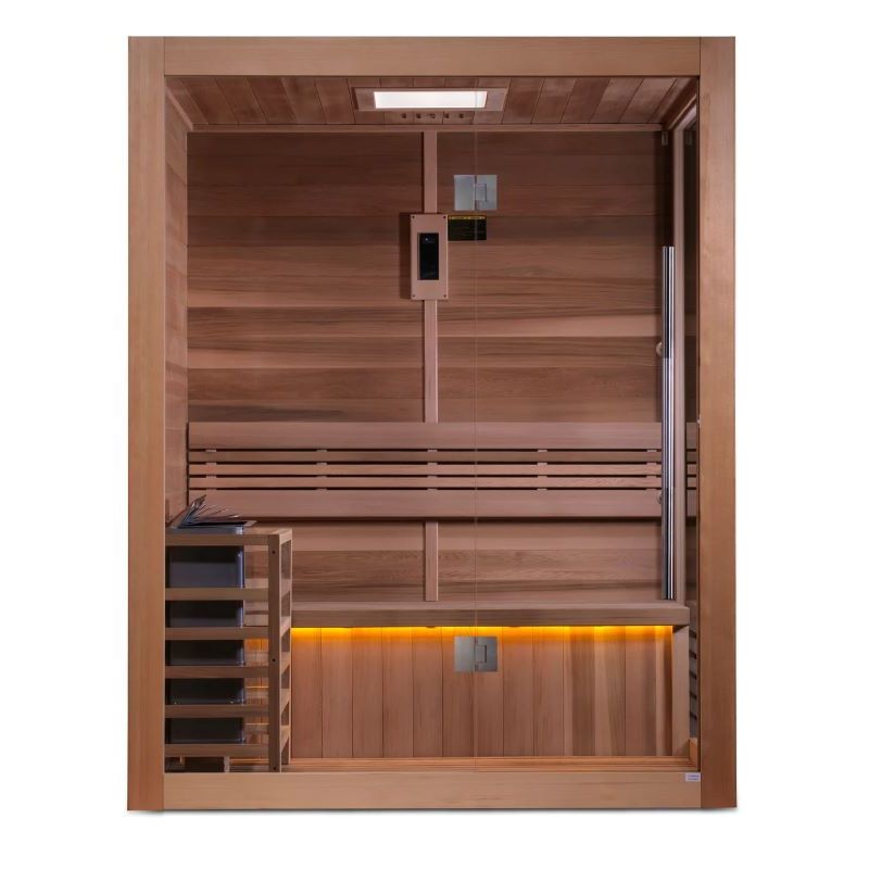 Golden Designs Hanko 2 Person Indoor Traditional Sauna Front View