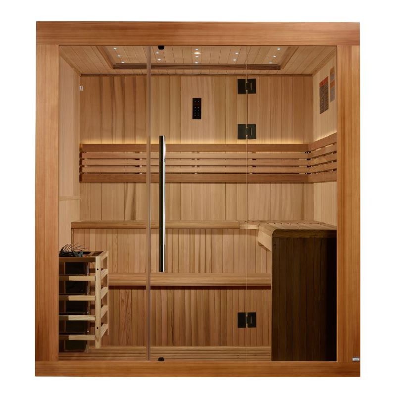 Golden Designs Osla 6 Person Traditional Sauna Front View