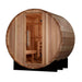 Golden Designs St. Moritz 2 Person Barrel Traditional Outdoor Sauna Front View