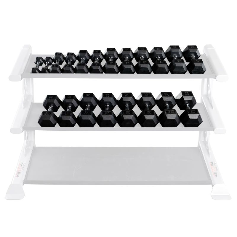 Rubber Hex Dumbbell Set 5-50LB