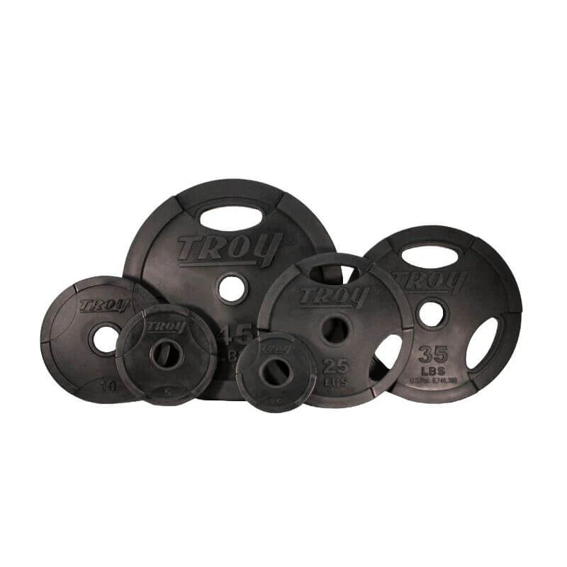 Troy GO-U Urethane Encased Olympic Grip Plate Group View